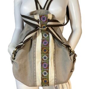 Goodhan Women’s Canvas Backpack Daypack Casual Shoulder Bag Anti-Theft Grey Nice